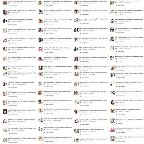 RARE Lele Sadoughi Horseshoe Star Pearl Embellished Knotted Bohemian Headband - Picture 10 of 10